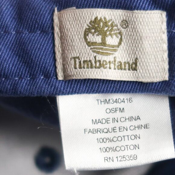 Timberland Blue Corduroy Cap One Size 100% Cotton Snapback Camping Outdoors 90s - Picture 4 of 5